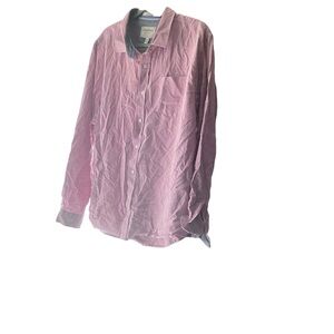 Heritage Pink and white button down shirt Men size XXL